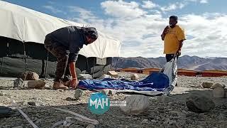 Folding the Quechua Camp in Pangong Lake | Mad About Holidays