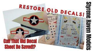 How To Restore & Use Old Decals For Scale Model Kits. Don't Throw That Out Of Print Sheet Out!