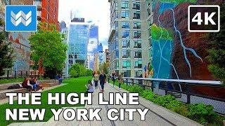 [4K] The High Line Park NYC in Manhattan, New York City USA - Virtual Walking Tour & Travel Guide