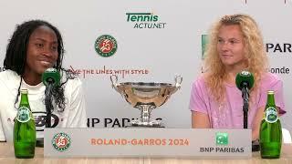 Tennis - Roland-Garros 2024 - Coco Gauff & Katerina Siniakova : "For first time it was really good"