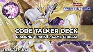80% Win Rate! Diamond 1 Rank Master Duel Code Talker Deck Sept 2022