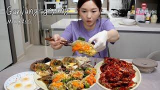 리얼먹방▶ 간장게장vs양념게장(?) 둘다먹자!!  ft,계란후라이,김ㅣSoy & Spicy Seasoned raw crabㅣREAL SOUNDㅣASMR MUKBANGㅣ