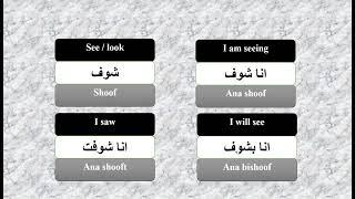 Present - future  and past in local spoken Arabic