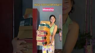 Huge footwear haul #meeshoshorts #meeshohaul #meesho  #pintereststyle #footwearhaul #haulshorts