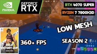 Solo Victory Cup | Ryzen 7 7800X3D + RTX 4070 Super Fortnite Chapter 5 Season 2  | Performance Mode