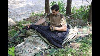 Akmax Army Military Modular Sleeping Bags System, Multi Layered with Bivy Cover for All Season