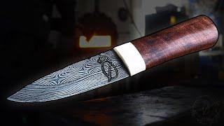 Forging a Multibar Damascus Knife