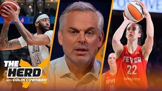 Caitlin Clark sets assists record, Should Anthony Davis be starting over Joel Embiid? | THE HERD
