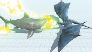 MUTANT MEGALODON VS DRAGON - NEW ARBS UNIT - Animal Revolt Battle Simulator