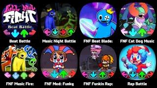 FNF Musical Memory But Everyone Sings It, FNF Squid Game, FNF Bunzo Bunny, Beat Battle, Beat Blade