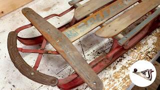 Vintage Sled Restoration for Holiday Decor by Fixing Furniture