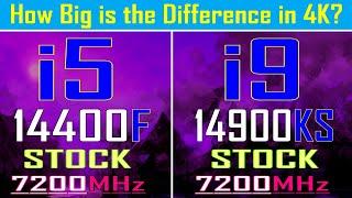 INTEL i9 14900KS vs INTEL i5 14400F - How Big is the Difference in 4K?