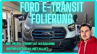  Ford E-Transit mit Hexis Folie foliert (SKINTAC HX20GANMAnthrazitgrau Metallic)