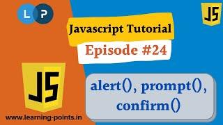 Javascript alert(), prompt() and confirm() - 24 - JavaScript Tutorial