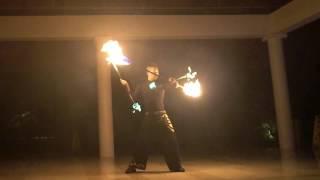 Pyrodanza presents: Luis Wachong Five Multi-Staff Contact Fire Performance