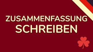 ZUSAMMENFASSUNG SCHREIBEN DEUTSCH schnell & einfach erklärt (animiert) 