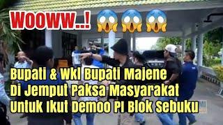 Masyarakat Jemput Bupati & wkl Bupati di Rujab untuk Ikut Demoo Blok Sebuku