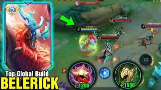 BELERICK FULL HP ITEM BUILD | MLBB BELERICK GAMEPLAY (recommended emblem & build)