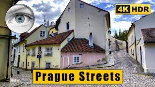 Prague streets 4k walk: Nový Svět (Hradčany)  Czech Republic HDR ASMR