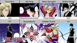 All Shinigami and Their Released Zanpakuto in Bleach Part 1/2 | QueueBurst Comparison