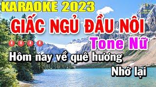 Giấc Ngủ Đầu Nôi Karaoke Tone Nữ Nhạc Sống 2023 | Trọng Hiếu