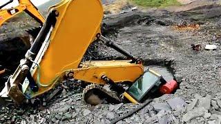 40 DANGEROUS Operating Excavator & Bulldozer Skills | Truck Fails in Glacier, Excavator Rescue Fails