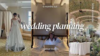 WEDDING PLANNING VLOG: 6 months out | venue tours, veil shopping, researching photographers