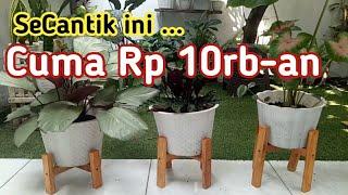 REVIEW STANDING POT KAYU MURAH MERIAH CUMA Rp 10rb-an || Shoope Haul / Unboxing Standing Pot Kayu