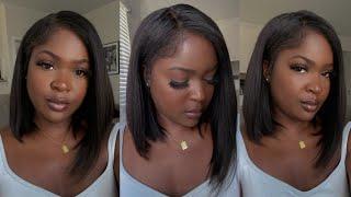 4C Edges Kinky Bob Wig Install | Glueless & Breathable Install ft. Luvwin Hair