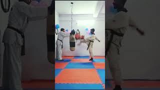 Taekwondo Kick Practice || U.S Taekwondo Academy|| #taekwondo #kick #trending #sports #shorts