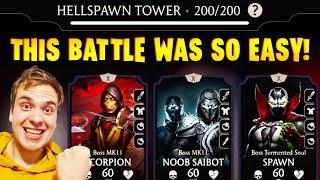 MK Mobile. I Beat Hellspawn Tower Battle 200. Was It Worth It? So Easy!