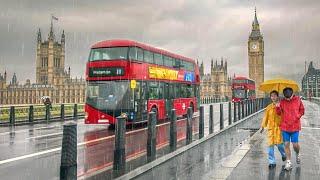 Tourists STILL Love this London Weather? Grey & Rainy Central London Walk - 4K HDR 60FPS