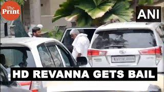HD Revanna arrives at former PM Deve Gowda’s residence after bail