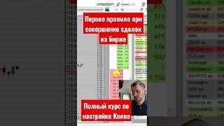 первое правило при совершение сделок на бирже, подробная инструкция по Квику