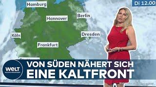 WETTER: Heißer Tag vor der Kaltfront — Sonnenschein und Gewitterwarnung für Deutschland