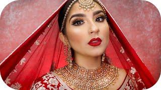 INDIAN BRIDE MAKE UP TUTORIAL ️ Mein BRAUT MAKE UP LOOK ZUM NACHSCHMINKEN | Sanny Kaur