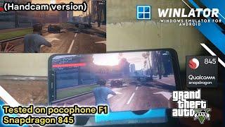 GTA V  Gameplay Android Winlator 7.1.2 Glibc | Tested on Poco F1 Snapdragon 845 ( Handcam )