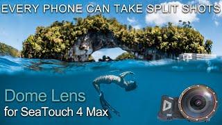 EN - How to use the DIVEVOLK Dome Lens for SeaTouch 4 Max | Split water photography accessory