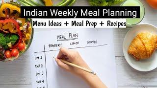 Indian weekly Meal Plan| Full week Menu Ideas, Preparations & Recipes! Vegetarian Meal Plan