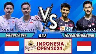 Yeremia Rambitan/Rahmat Hidayat vs Sabar Karyaman Gutama/Moh Reza Pahlevi INDONESIA OPEN 2024 | R32