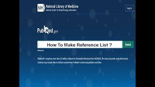 PubMed Citation II  How To Make Reference List Using PubMed Database