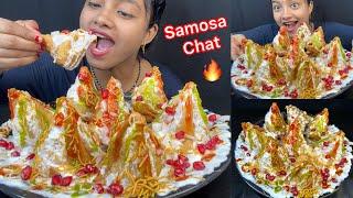 Eating Samosa Chat