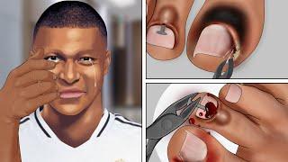 [ASMR] Help Kylian Mbappé Remove iron nails stuck in toenail