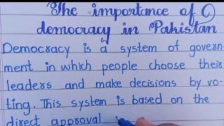 Democracy in Pakistan I Importance of Democracy | English essay on democracy in Pakistan