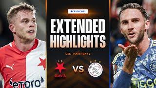 Slavia Prague vs. Ajax: Extended Highlights | UEL League Phase MD 2 | CBS Sports Golazo - Europe