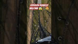 Hyperion Energylandia pierwszy wagonik G-meter 2024 #4k #energylandia #dji #rollercoaster #fun