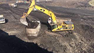 Busy Day at the Mine: Cat 385C Excavators Loading Overburden on Trucks - Sotiriadis/Labrianidis