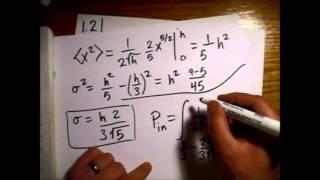 Griffiths Quantum Mechanics Problem 1.2: Standard Deviation of Probability Distribution