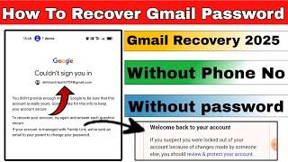 how to recover gmail password without recovery email and phone number | gmail password recovery 2025