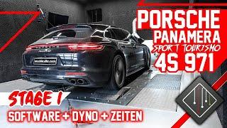 Porsche Panamera 4S (971) 2.9 V6 Biturbo | Stage 1 Chiptuning - Dyno - 100-200 | mcchip-dkr